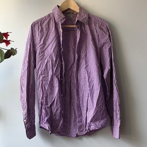 Purple checker Long Sleeve Dress Shirt. Small.